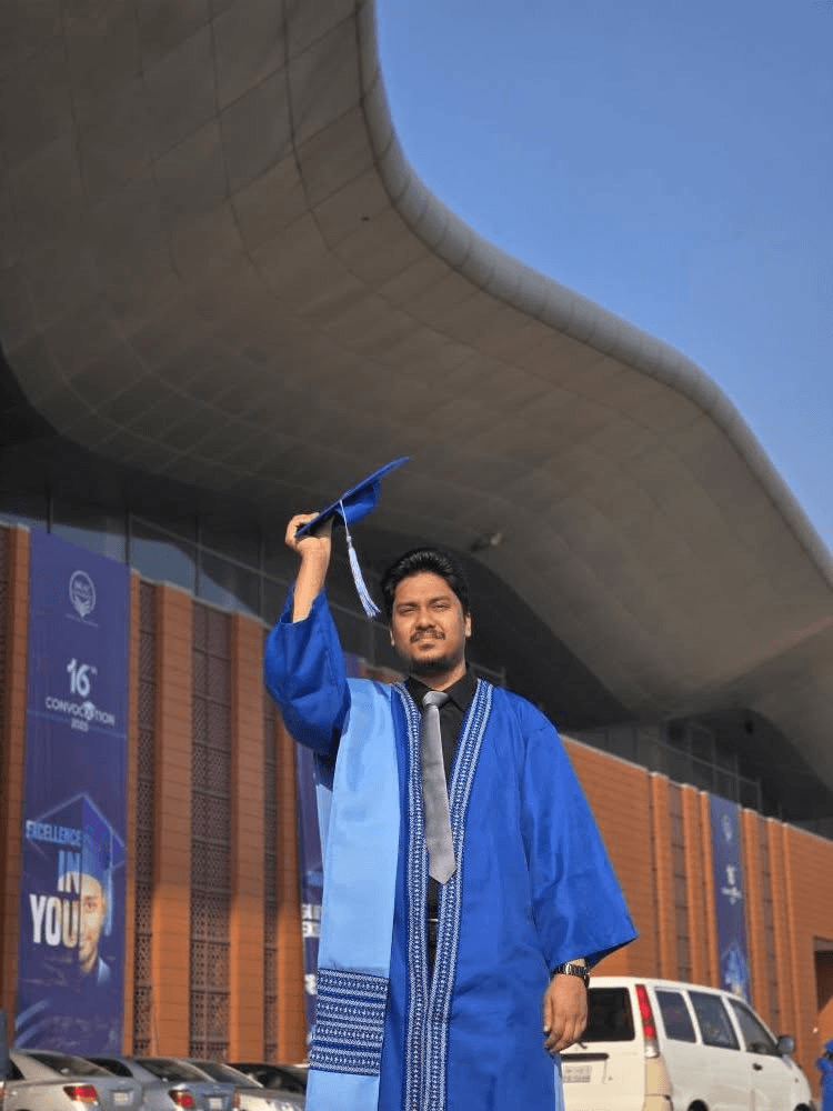 Niloy Farhan at his undergraduate convocation